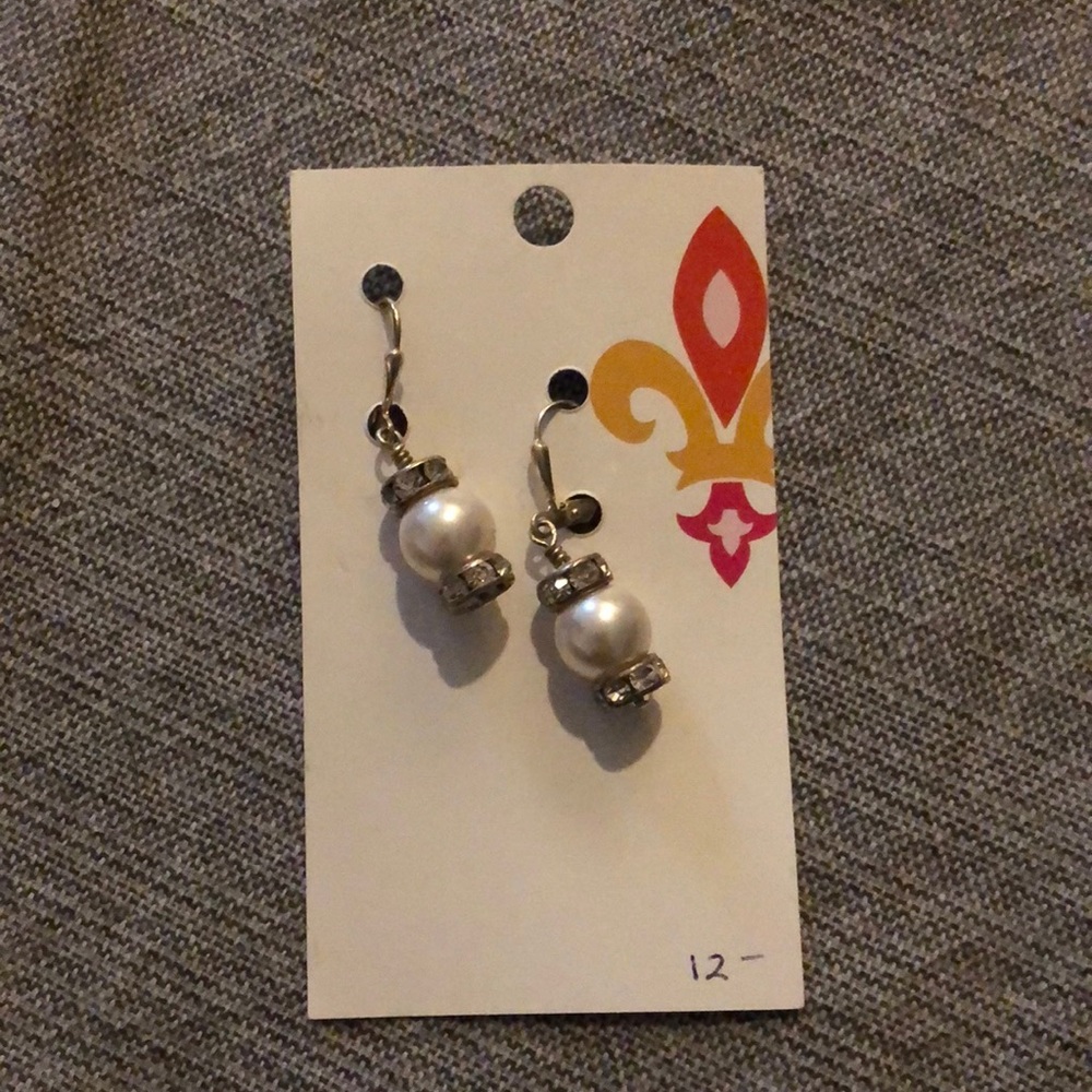 Faux pearl earrings
